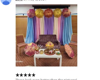 Indian Silk Umbrella Sun Parasol Wedding Decorative Christmas Diwali Decoration Women Wedding Sun Parasol
