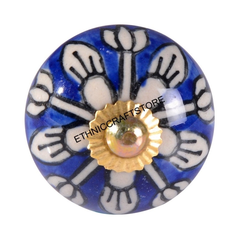 Blaue Möbelknöpfe Indisch handgemachte Schrankknöpfe | Etsy