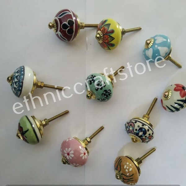 Ceramic Door Knobs Pulls Handle Cabinet Dresser Knobs Cupboard Hardware Knobs Pulls Decorative Knobs