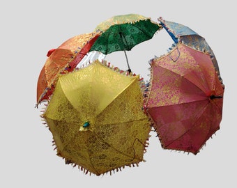 Wholesale Lots Assorted Color Indian Wedding Decorative Umbrella Decor Mehndi Decor Umbrella Party Sun Parasol Wedding Sun Parasol