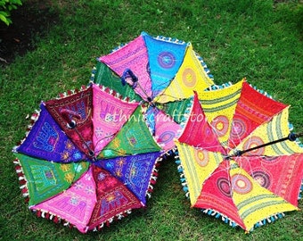 Wholesale Lot of 10 PC Cotton Wedding Decorative Umbrella Sun Parasol Embroidered Umbrella Beach Umbrella