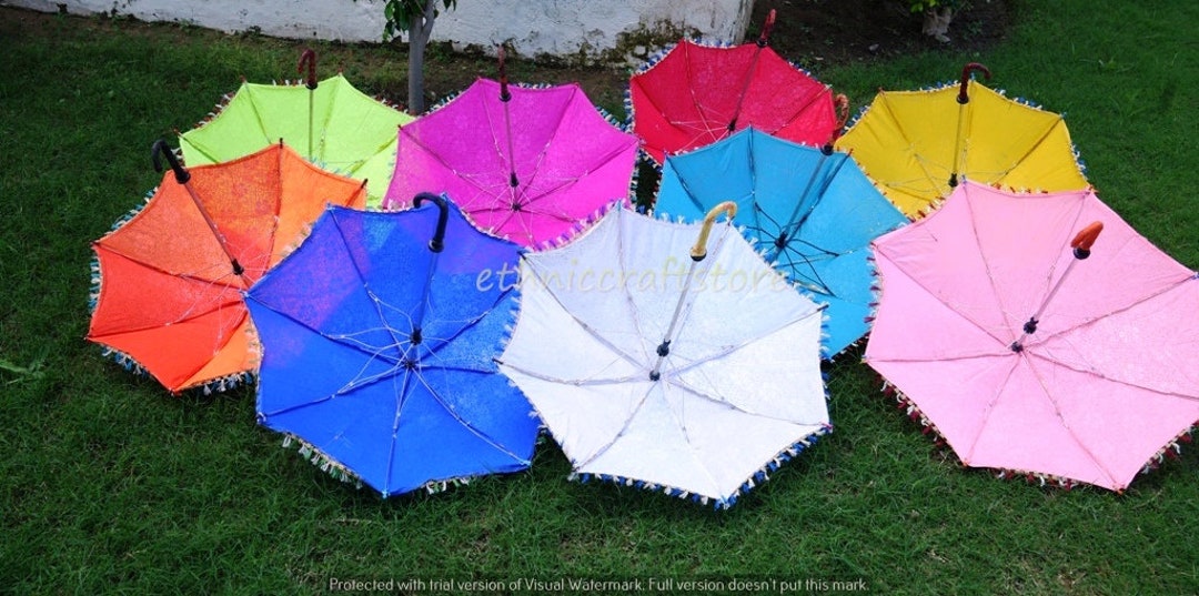 Indian Wedding Golden Umbrella Throw Decorative Home Decor Party and