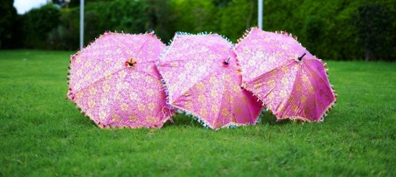 Multi Color Assorted Silk Decorative Umbrella Sun Parasol Decorative Embroidered Wedding Party Office Event Decor Umbrella image 8