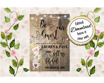 Edited download 'Be our Guest' save the date.