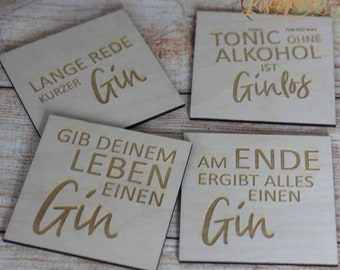 Ginuntersetzer Holz (4er Set)