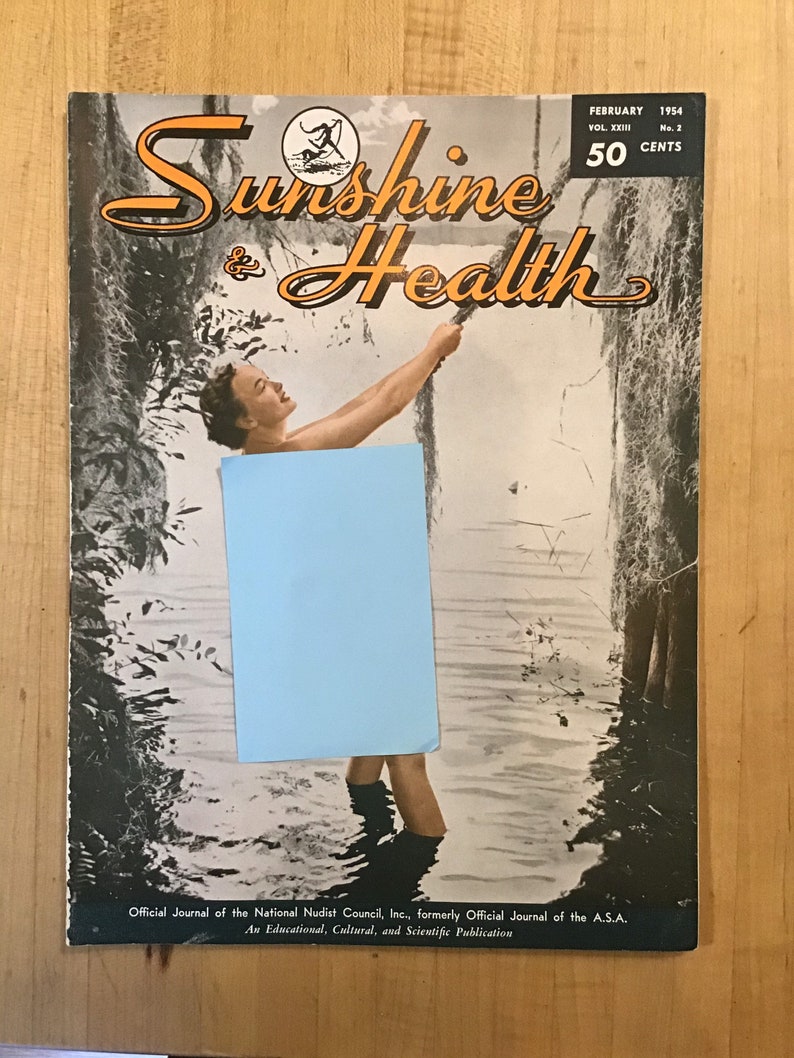 Sunshine And Health Nudist Naturist Magazine February 1954 Etsy