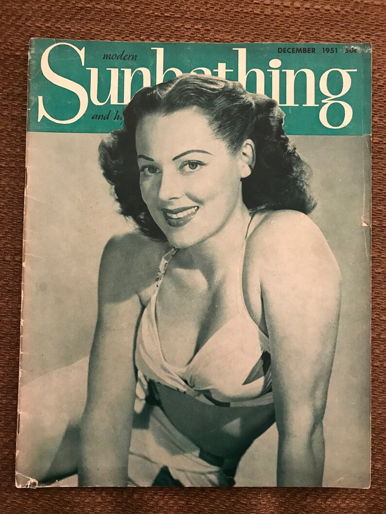Mature Listing Modern Sunbathing Nude Nudist Magazine December 1951 Zest  For The Sun