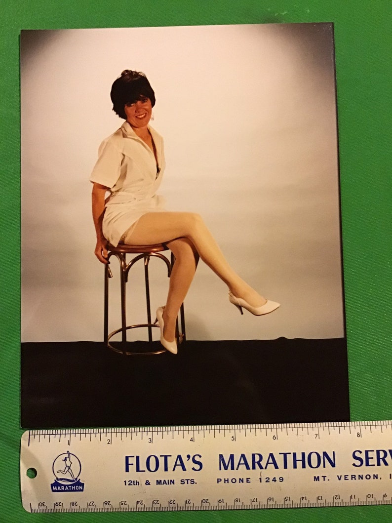 Mature Listing 1990s 8x10 Amateur Model Woman White Dress Etsy