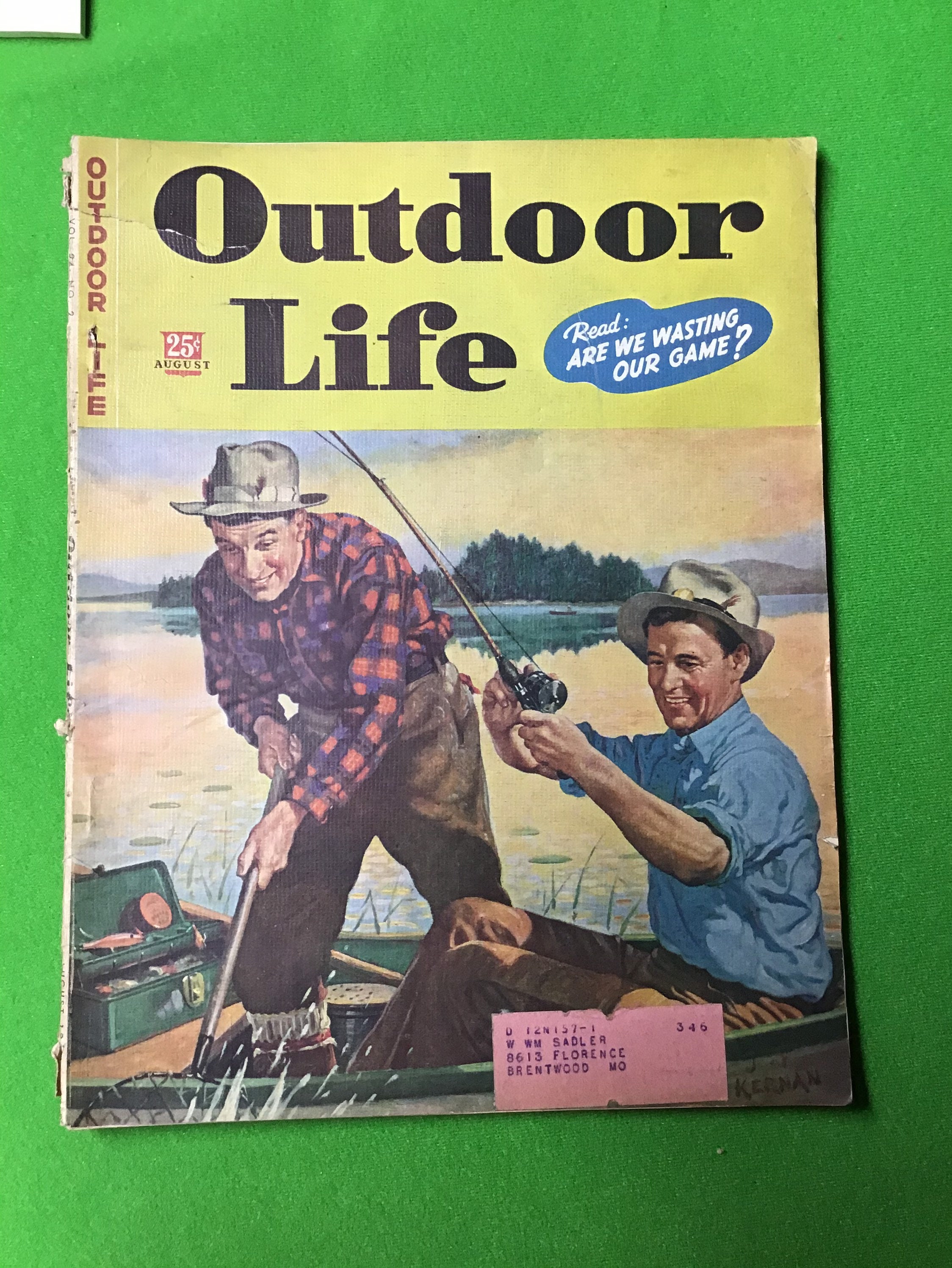 Vintage Outdoor Life Magazine August 1944 Hunting Fishing Etsy