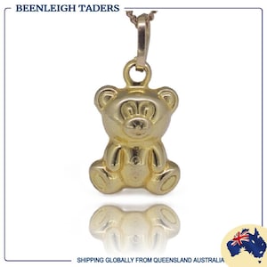 Yellow Gold Teddy Bear Charm Guaranteed Genuine 9ct 9k Gold
