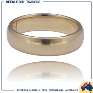 Antique Yellow Gold Wedding Ring Guaranteed Genuine 18ct 18k Gold Size N / 6.5