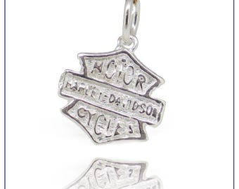 Sterling Silver Harley Davidson Charm Guaranteed Genuine Sterling Silver