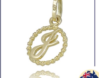 Yellow Gold ~ INITIAL J CHARM or PENDANT ~ Guaranteed Genuine Real 9ct / 9k Gold