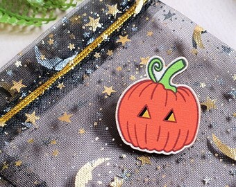 Pumpkin Wooden Pin // Halloween // Witchy Pin // Witch Shop // Pin // Halloween Pin