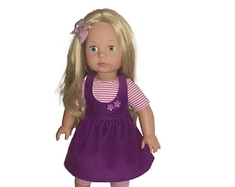 Doll dress "Purple/Pink"