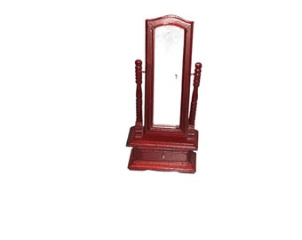 Miniature standing mirror