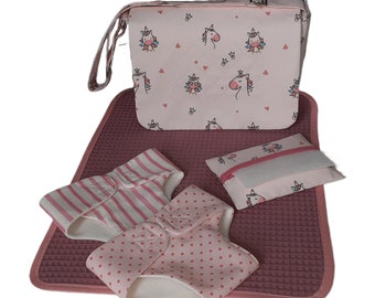 Doll diaper bag "Unicorn pink"