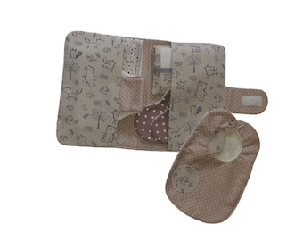 Doll diaper bag "Rabbit and Bear"