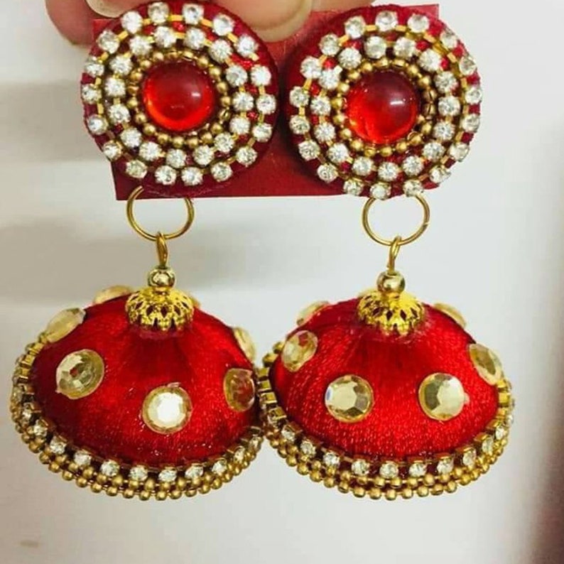 New latest Silk thread fancy designer earring for women and girls