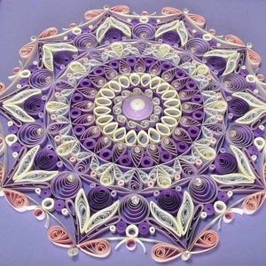 Immagine energetica per Chronen Chakra |. Immagine Mandala Quilling | Decorazione murale artistica in carta 3D | Stile quilling
