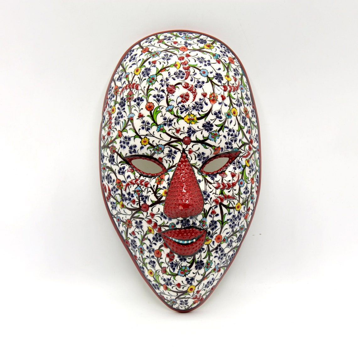 Hanging Ceramic Face Mask Wall Art Venice Carnival Decor Etsy