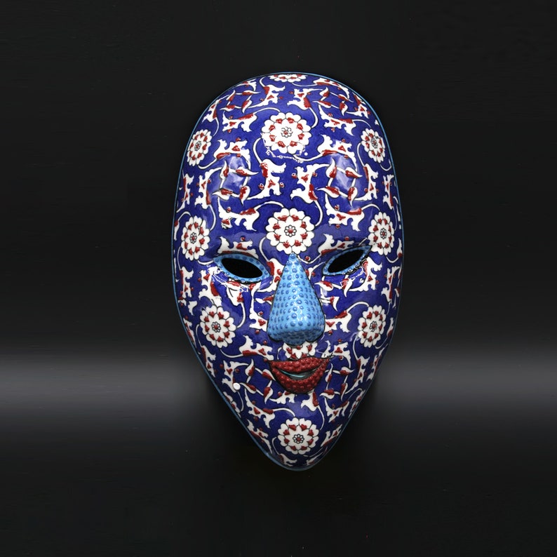 Hanging Ceramic Face Mask Wall Art Venice Carnival Decor Etsy