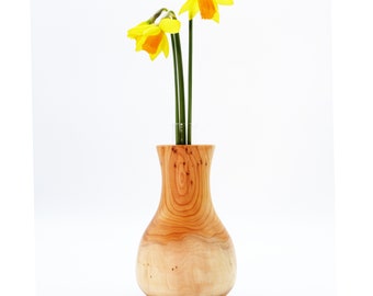 Table vase made from local yew wood