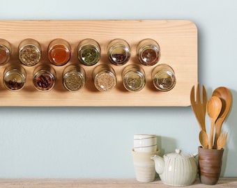 Spice Rack Solid Douglas Fir Wood Pack of 16