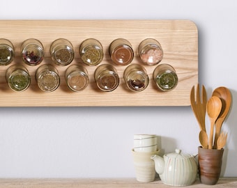 Spice rack · Solid ash wood · 16er