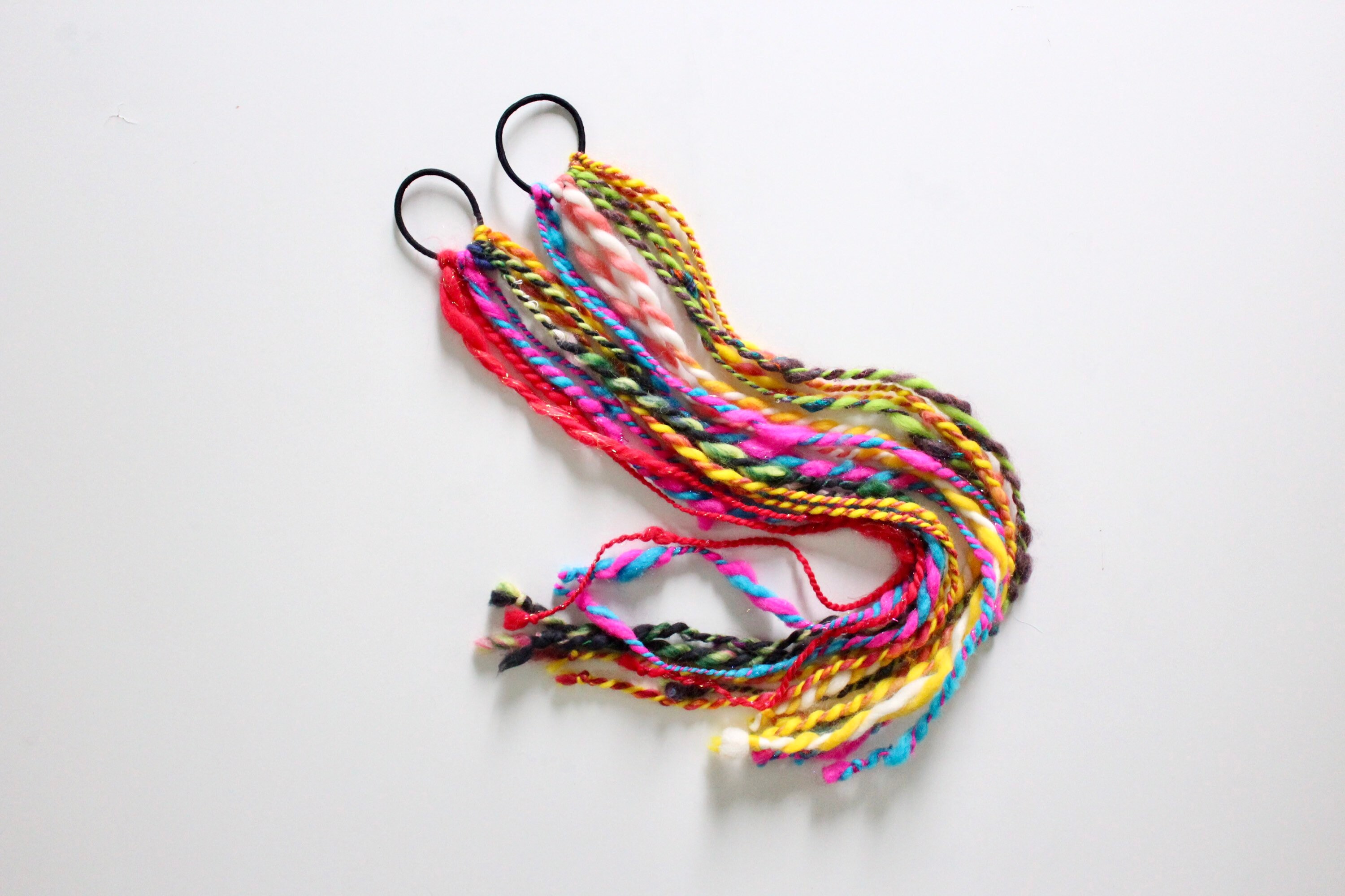 Art yarn hair ties 2 pack Etsy