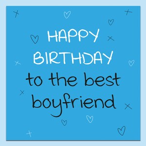 Carte d'anniversaire de petit ami, meilleur petit ami, carte de joyeux anniversaire, carte d'anniversaire pour lui, carte d'anniversaire, carte pour lui, carte de meilleur petit ami