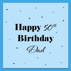 Carte de 50e anniversaire pour papa, carte de joyeux 50e anniversaire, carte de 50e anniversaire de papa, carte de 50e papa, carte de 50e papa, simple carte de 50e anniversaire de papa