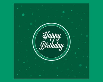 Happy birthday card, birthday card, happy birthday, green birthday card, green mens birthday card, green card, card for him, mens birthday