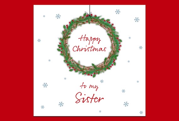 Weihnachtskarte Für Schwester – 'To A Special Sister', Mit Schönem Kleid-Motiv, 153x176 Mm, Inkl. Umschlag Weihnachtskarte Für Schwester – 'To A Special Sister', Mit Schönem Kleid-Motiv, 153x176 Mm, Inkl. Umschlag