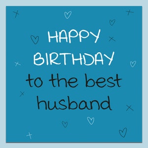 Cartão de aniversário do marido, melhor marido, cartão de feliz aniversário, cartão de aniversário para ele, cartão de aniversário, cartão para ele, melhor cartão de marido, marido