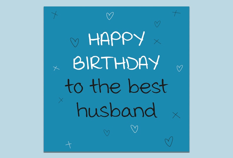 Husband Birthday Card Best Husband Happy Birthday Card Birthday Card