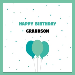 Carte d'anniversaire de petit-fils, joyeux anniversaire de petit-fils, carte d'anniversaire, anniversaire de petit-fils, joyeux anniversaire, carte pour lui, carte de petit-fils