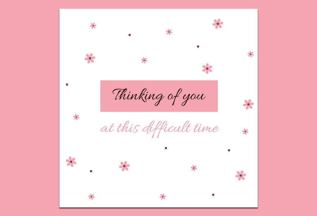 Thinking of You Card: Floral Sympathy Card - Etsy