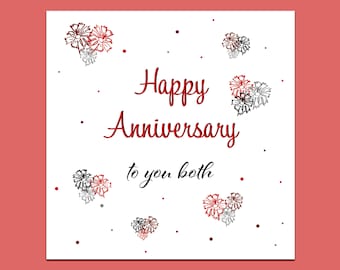 Anniversary to You Both card: Happy Anniversary