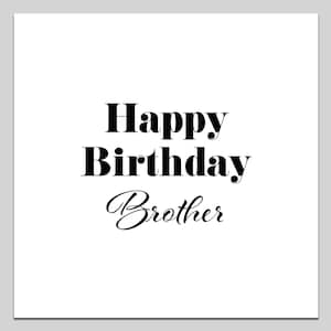 Tarjeta de cumpleaños de hermano, feliz cumpleaños hermano, tarjeta de cumpleaños, cumpleaños de hermanos, feliz cumpleaños, tarjeta para él, tarjeta de hermano