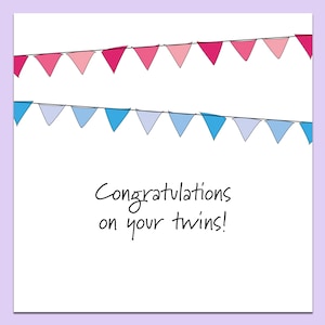 Girl and Boy Twins Card: New Arrival Congratulations