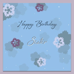 Carte d’anniversaire de soeur, soeur de joyeux anniversaire, carte d’anniversaire, anniversaire de soeur, joyeux anniversaire, carte pour elle, carte de soeur, anniversaire de soeur