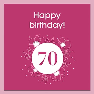 70th birthday card, happy 70th birthday, friends birthday, birthday card for her, 70th card, happy 70th card, 70th card for her, 70 card