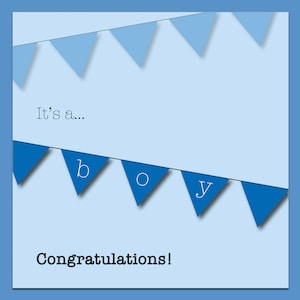 Es una tarjeta de niño, bebé niño, felicitaciones, nuevo bebé, tarjeta de espera, tarjeta de bebé, azul, baby shower, tarjeta de niño, tarjeta de bebé azul