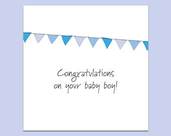 Welcome new boy card, expecting a boy card, congratulations, new baby, baby card, blue baby shower, baby boy, new baby boy, it's a boy