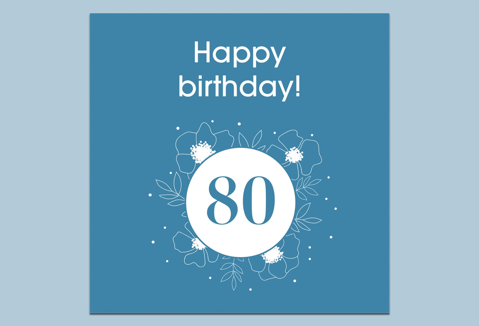 80th Birthday Card Happy 80th Birthday Friends Birthday Etsy