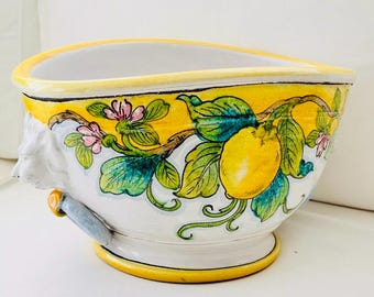 アンティークイタリア製マジョリカ陶器センターピース（特大）