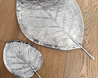 Michael Aram Botanical Leaf Tray Set, Signed