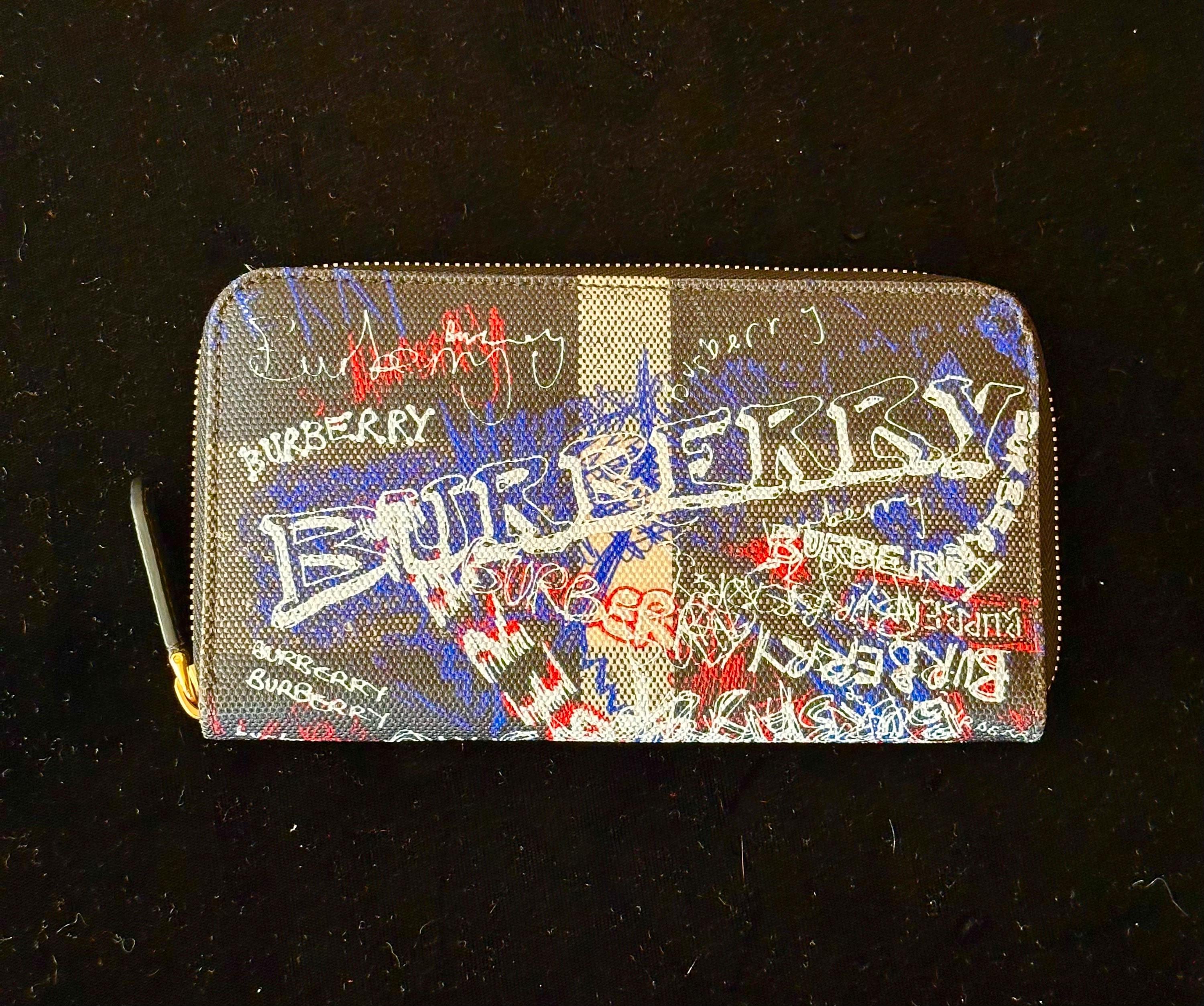 Canvas Wallet Burberry Wallet Graffiti Burberry Graffiti Card