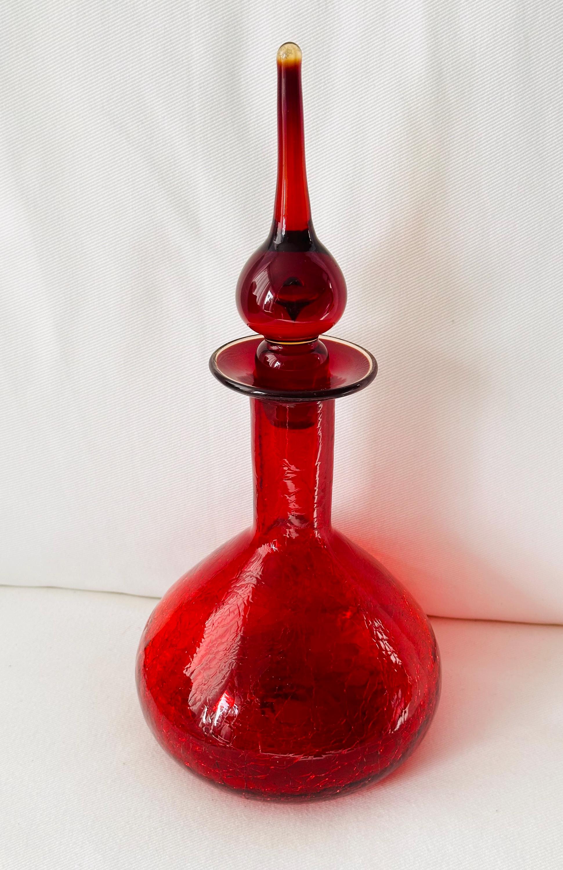 希少なヴィンテージ BLENKO ブレンコガラス 置物 手拭きガラスアメリカ雑貨